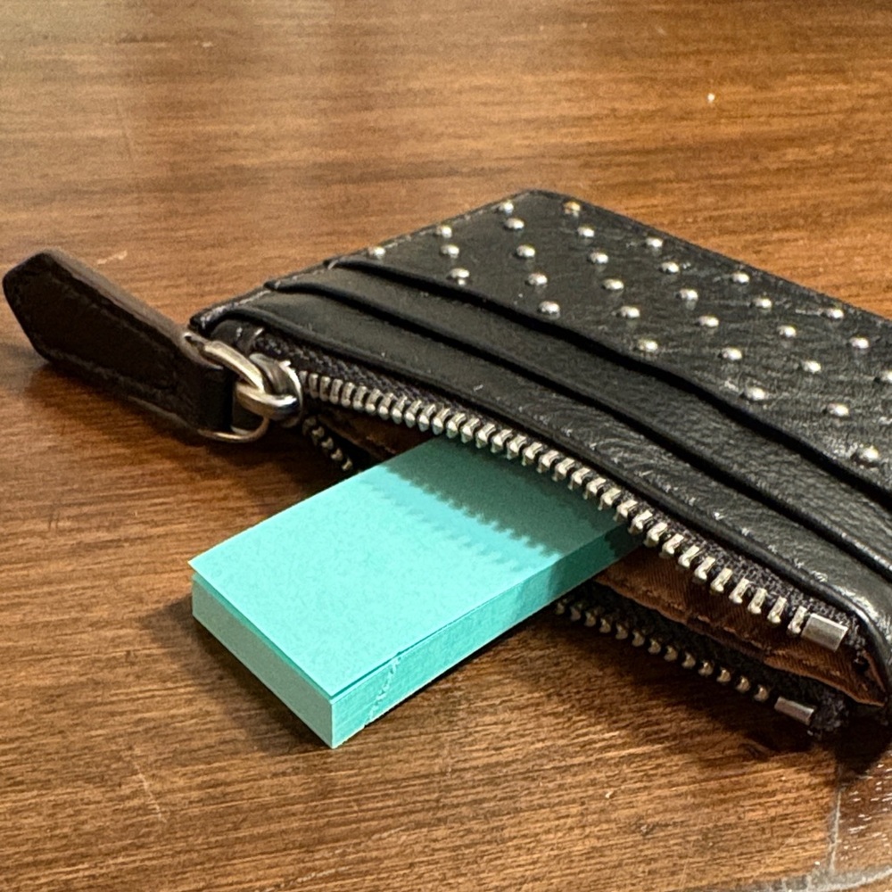 Aimee Kestenberg Black Studded Card Holder - Picture 3 of 3
